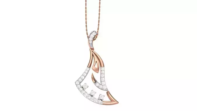 Diamond Axe High Jewelry Pendant Necklace 3dm stl 3mf obj glb 3D print model