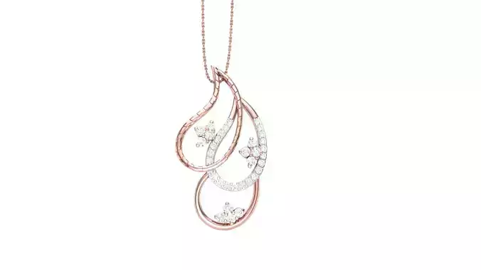High Jewelry Pendant Necklace 3dm stl 3mf obj glb gltf mtl
