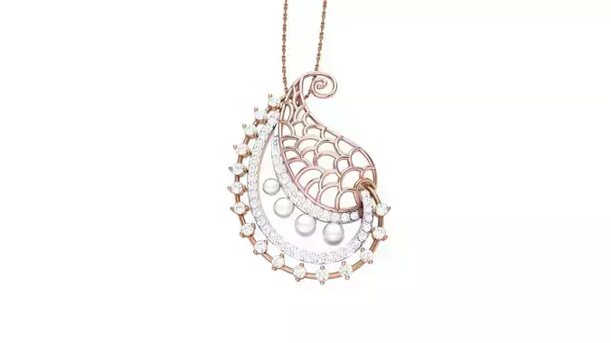 Mesh Mango High Jewelry Pendant Necklace 3dm stl 3mf obj glb 