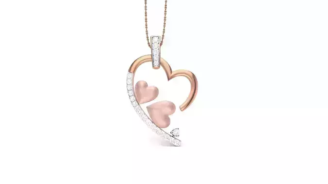 Heart Love valentine High Jewelry Pendant Necklace 3dm stl 3mf  3D print model