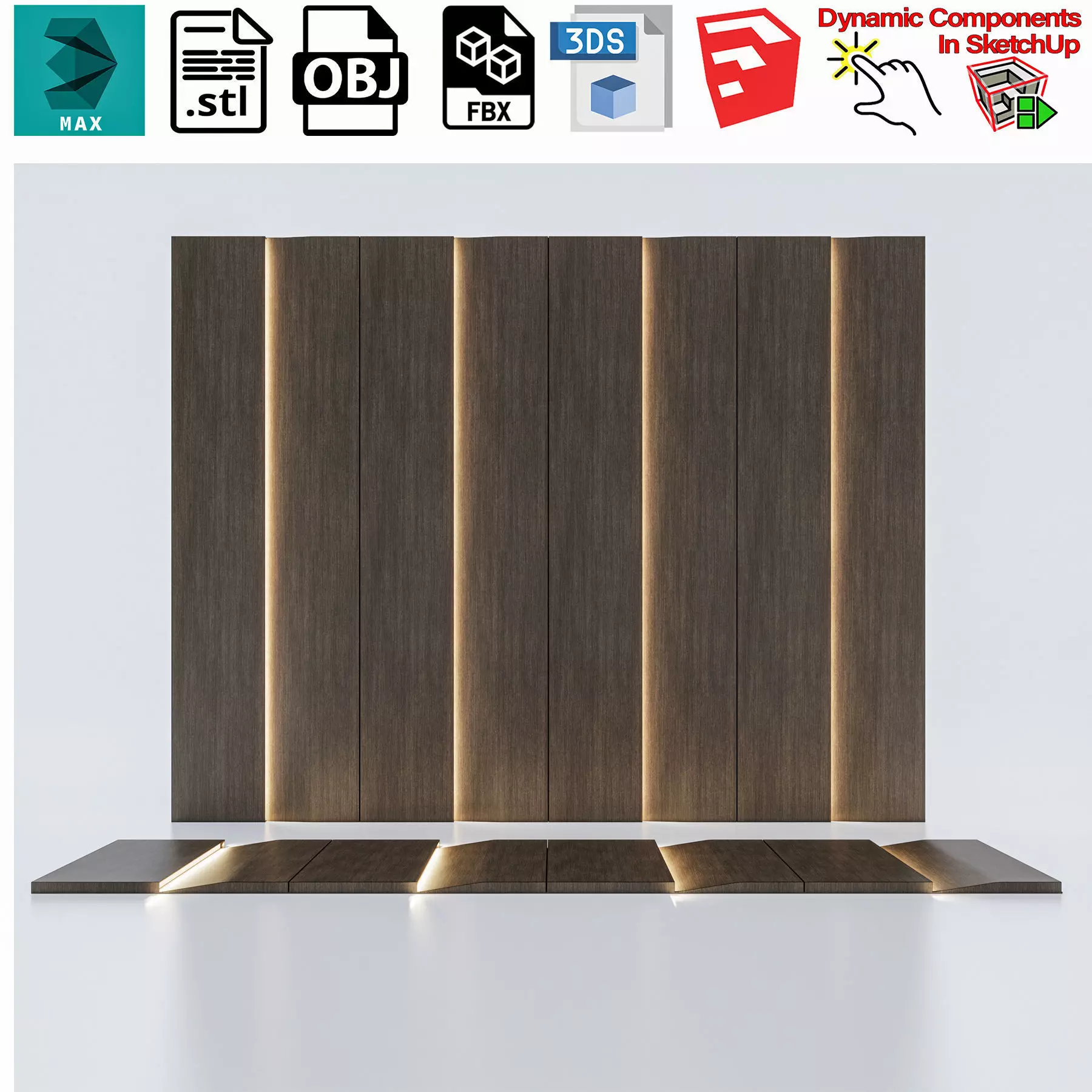 Decorative Wall Panel 3D wall panel 3d panel Free 3D model_0