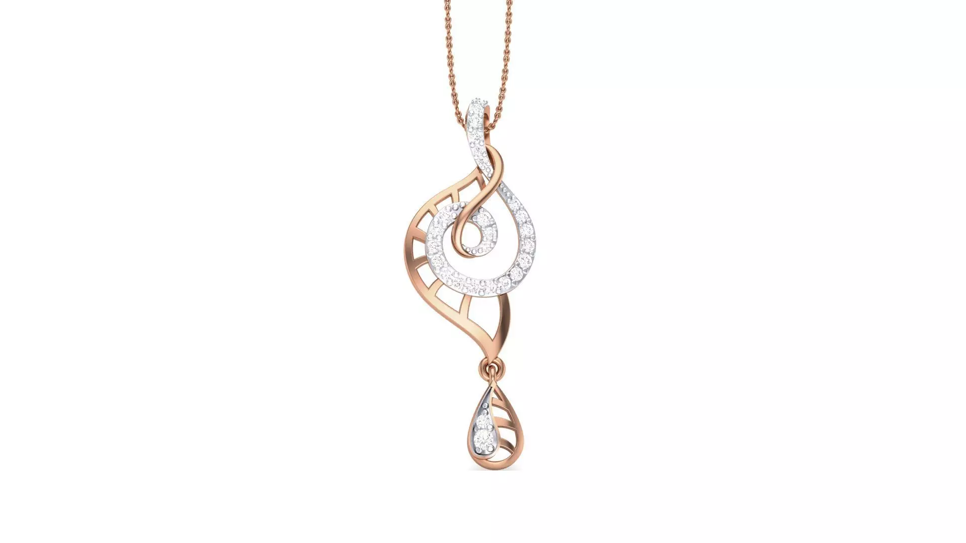 High Jewelry Pendant Necklace 3dm stl 3mf obj glb gltf mtl 3D print model_0