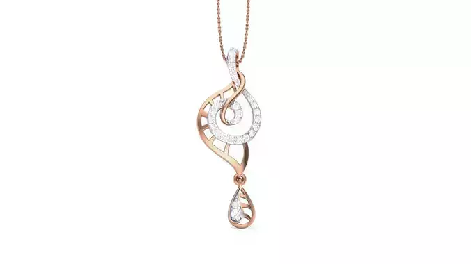 High Jewelry Pendant Necklace 3dm stl 3mf obj glb gltf mtl