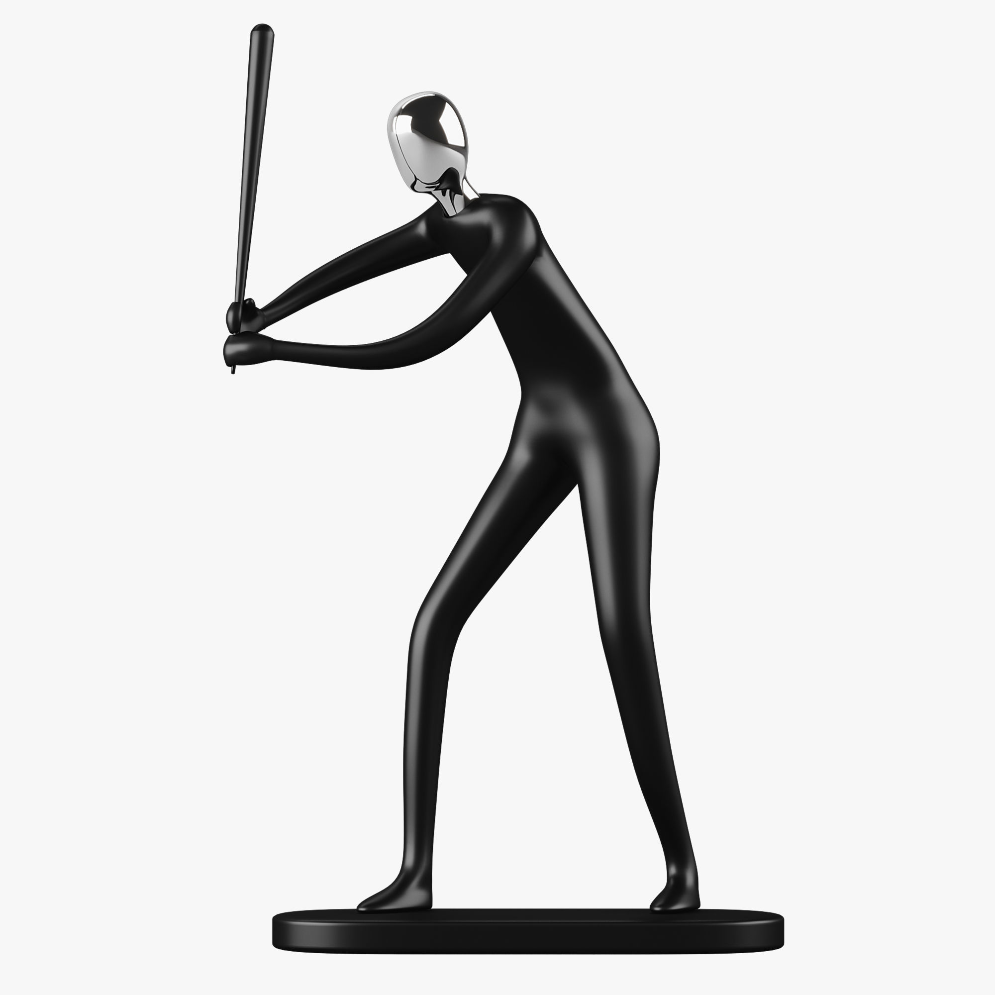 Sports Sculptures Decorative set Low-poly 3D model_3