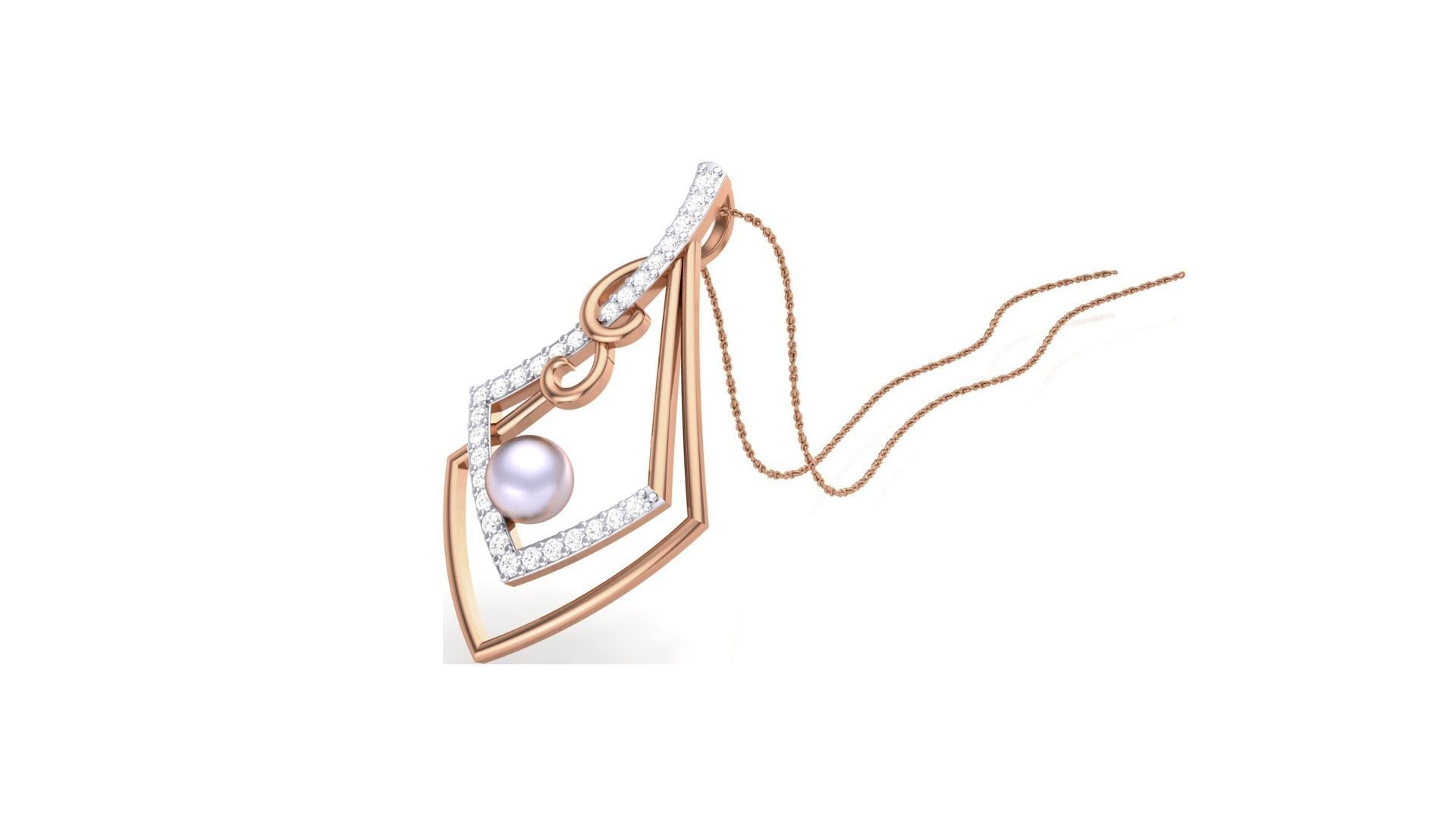 High Jewelry Pendant Necklace 3dm stl 3mf obj glb gltf mtl 3D print model_5