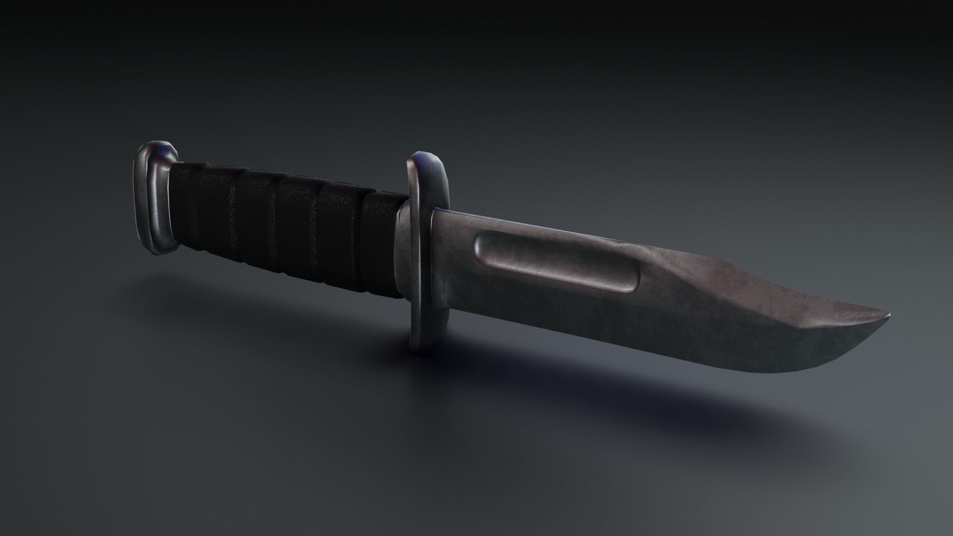 Kabar Combat Knife  Low-poly 3D model_3