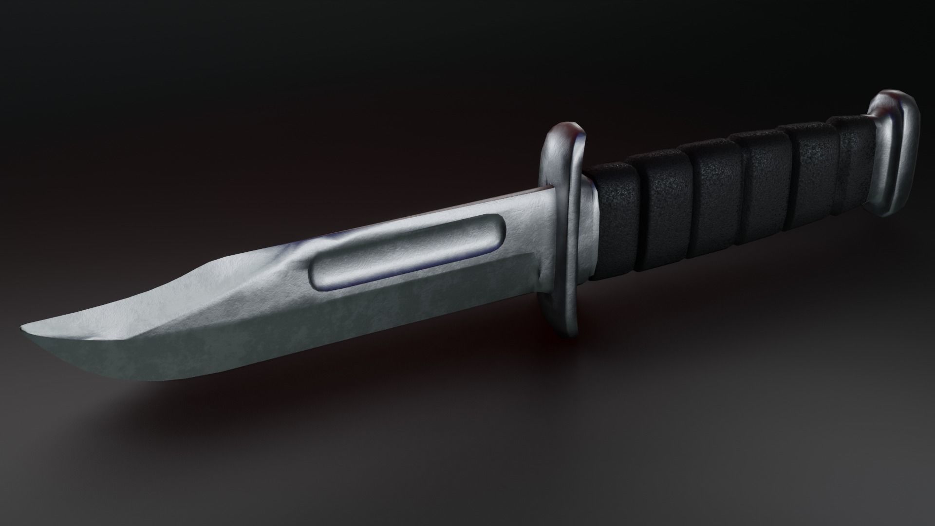 Kabar Combat Knife  Low-poly 3D model_1
