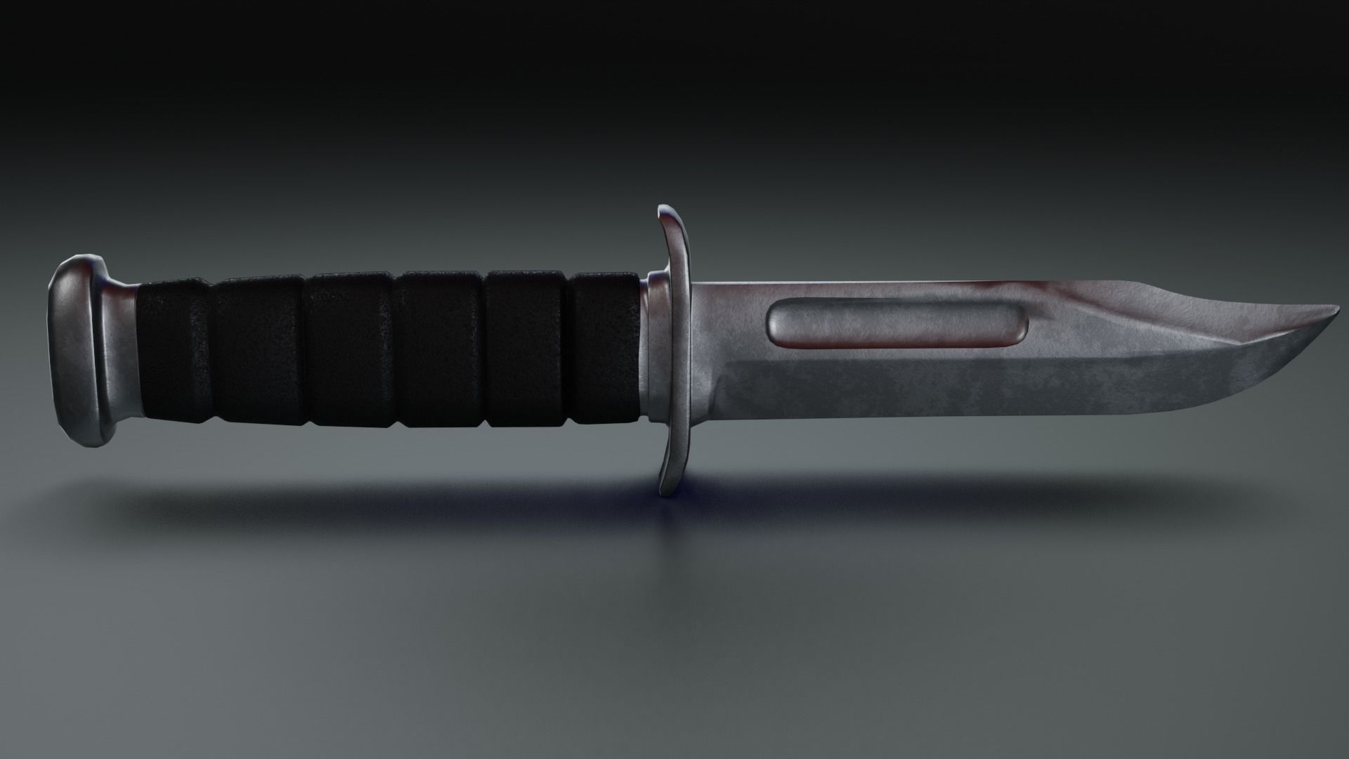 Kabar Combat Knife  Low-poly 3D model_2