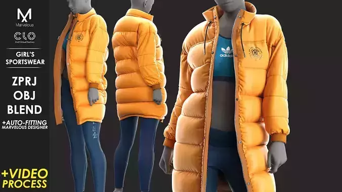 Girls Sportswear - Marvelous Designer with Video Process