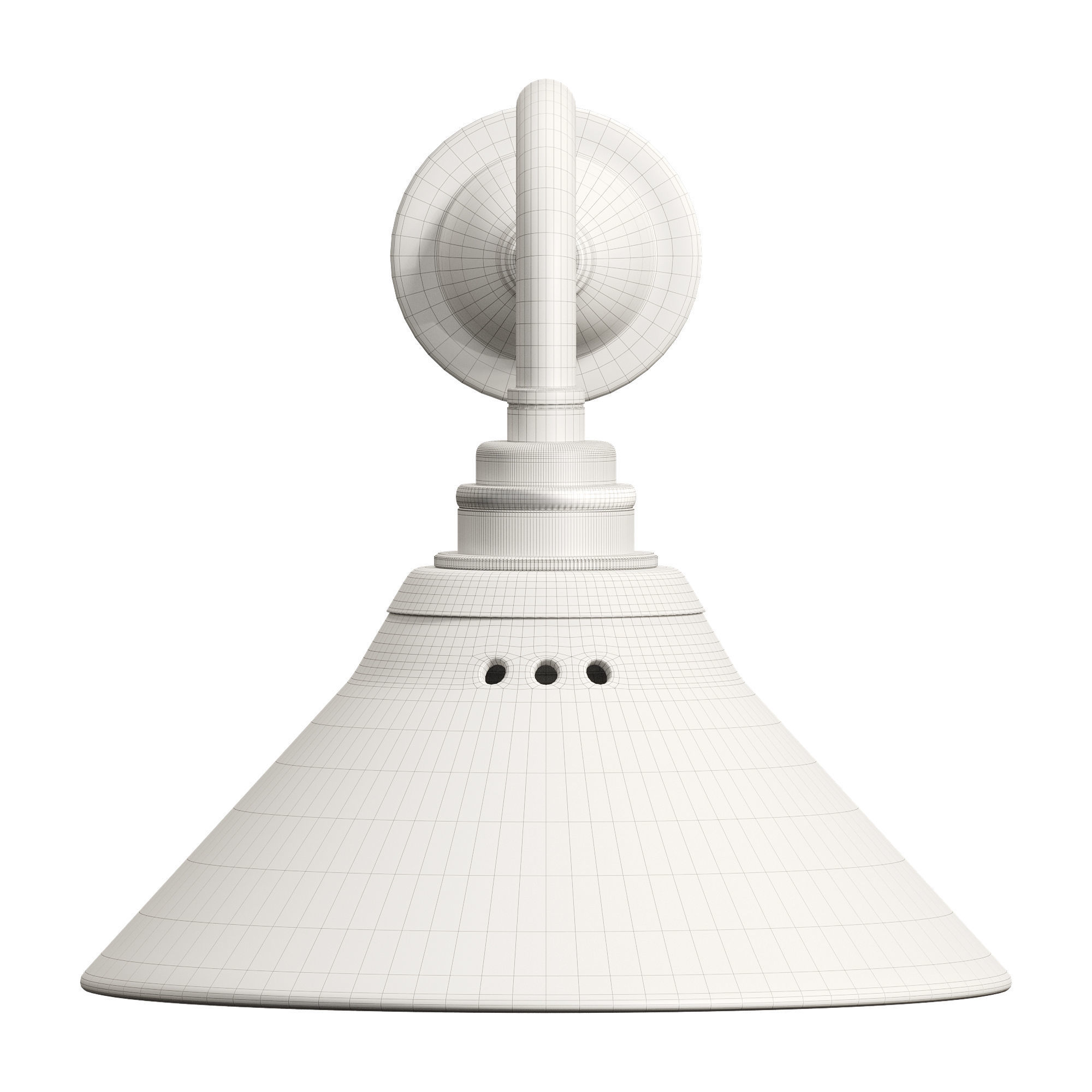 Mini Creamware Wall Light by deVOL 3D model_3