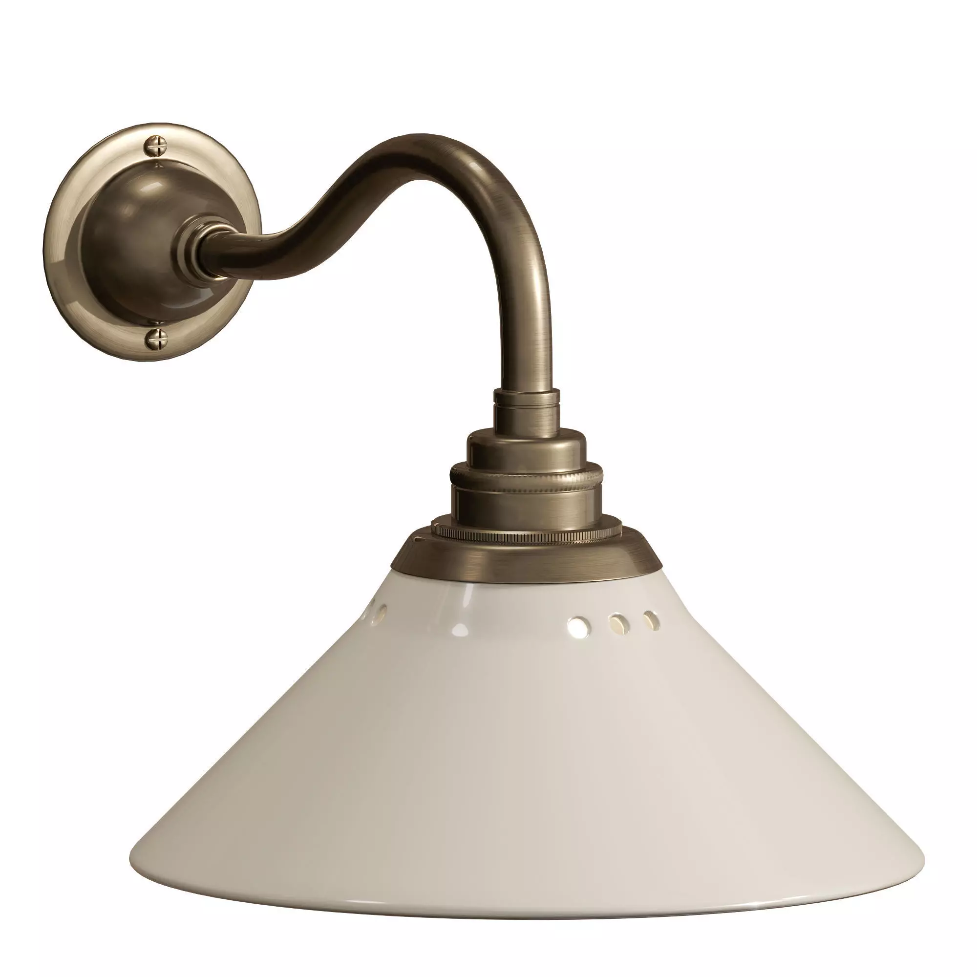 Mini Creamware Wall Light by deVOL 3D model_0