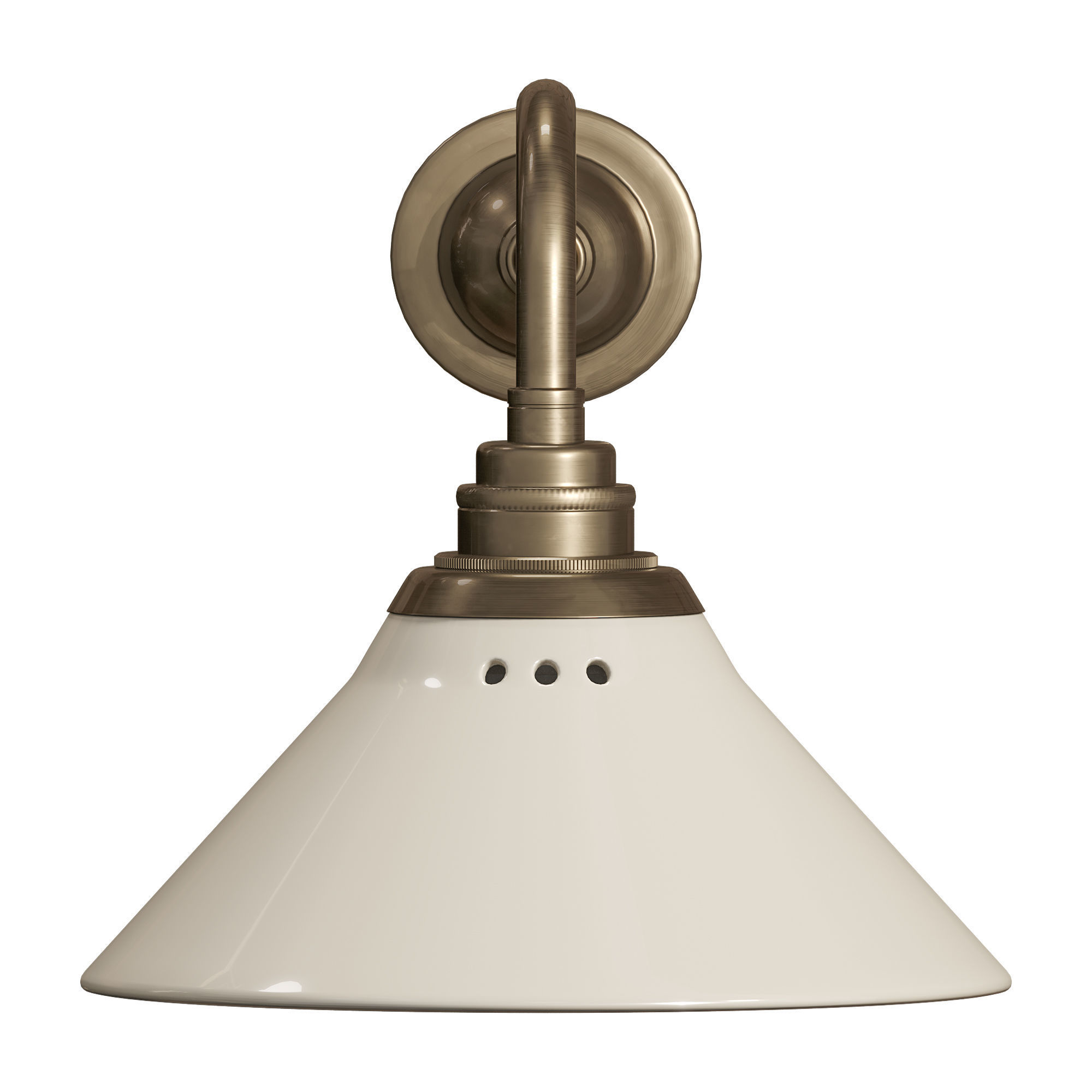 Mini Creamware Wall Light by deVOL 3D model_2