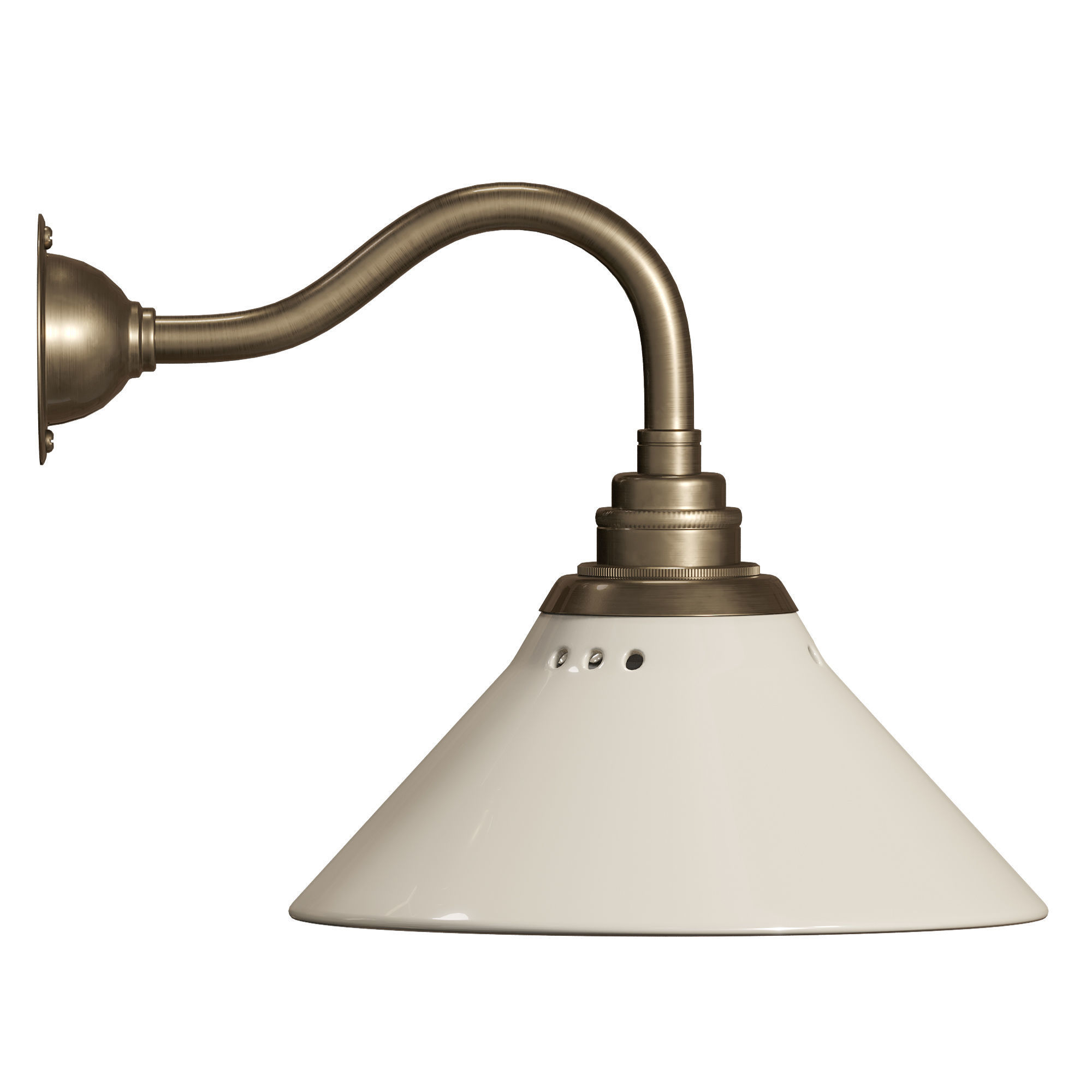 Mini Creamware Wall Light by deVOL 3D model_5