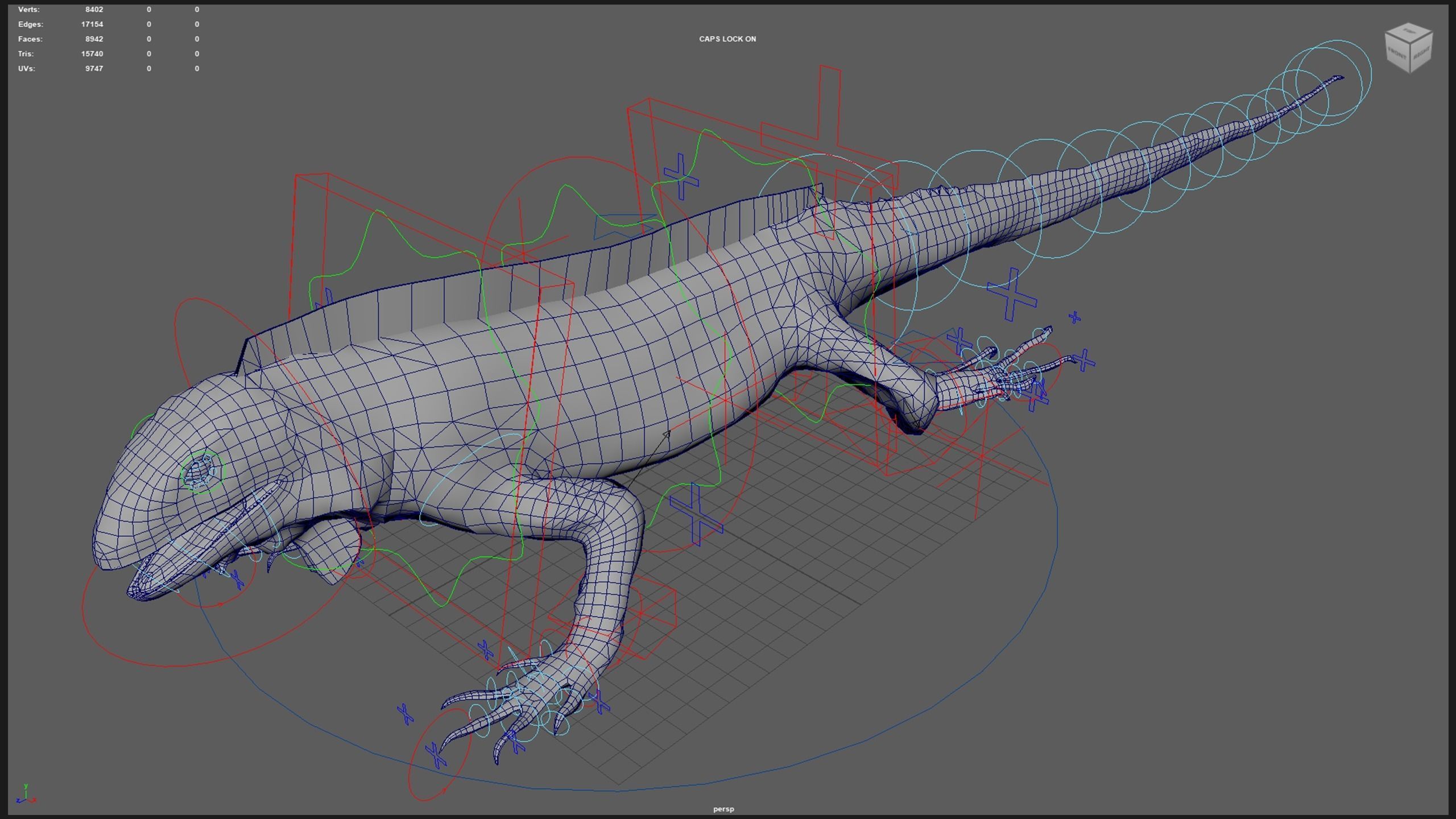 Iguana Reptile Animated Low-poly 3D model_7