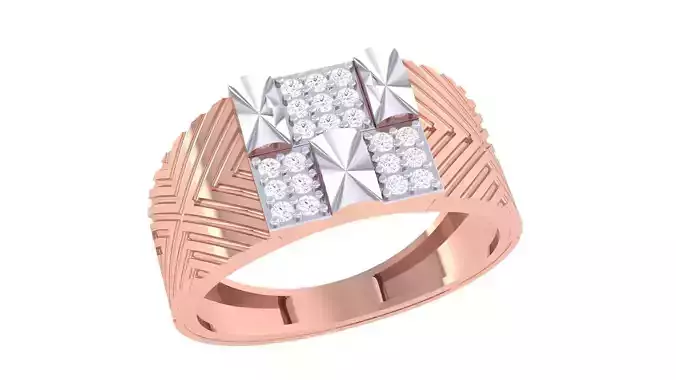 Men Groom Gents Diamond Ring 3dm renders detail