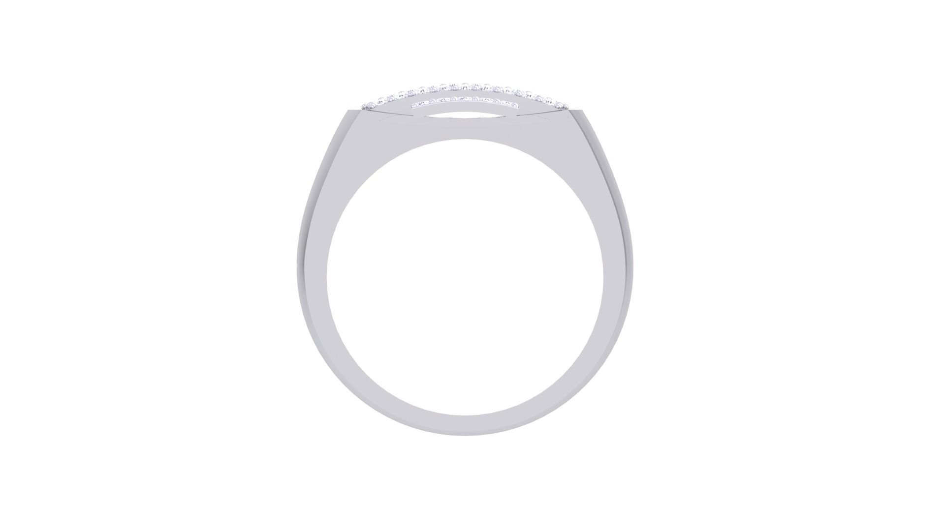 Cross Diamond Head Men Groom Gents Diamond Ring 3dm stl obj mtl 3D print model_6