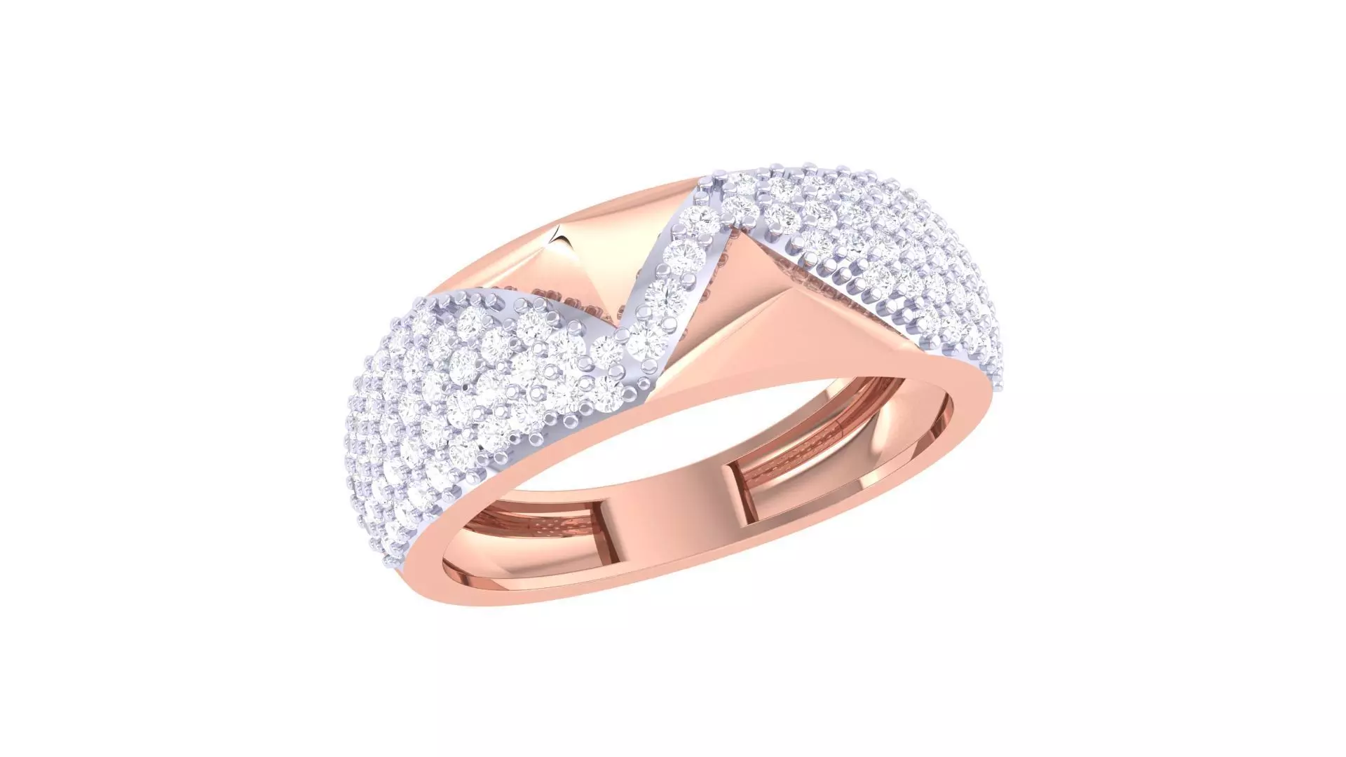 Men Groom Gents Diamond Band Ring 3dm stl obj mtl 3mf igs 3D print model