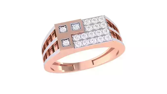 Men Groom Gents Diamond Ring 3dm stl obj mtl 3mf igs