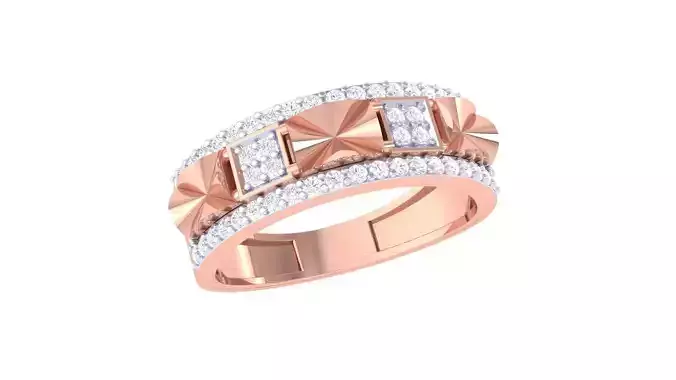 Men Groom Gents Diamond Band Ring 3dm stl obj mtl 3mf igs 3D print model
