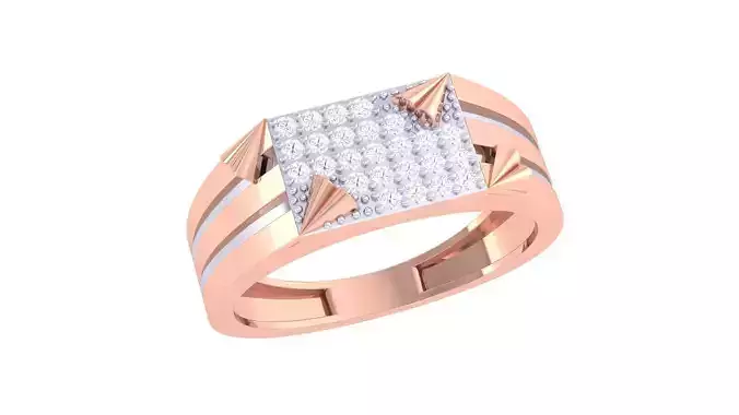Men Groom Gents Diamond Ring 3dm renders detail