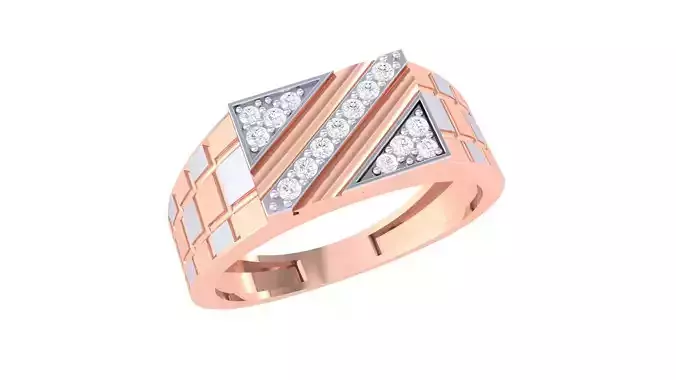 Men Groom Gents Diamond Ring 3dm stl obj mtl 3mf igs 3D print model