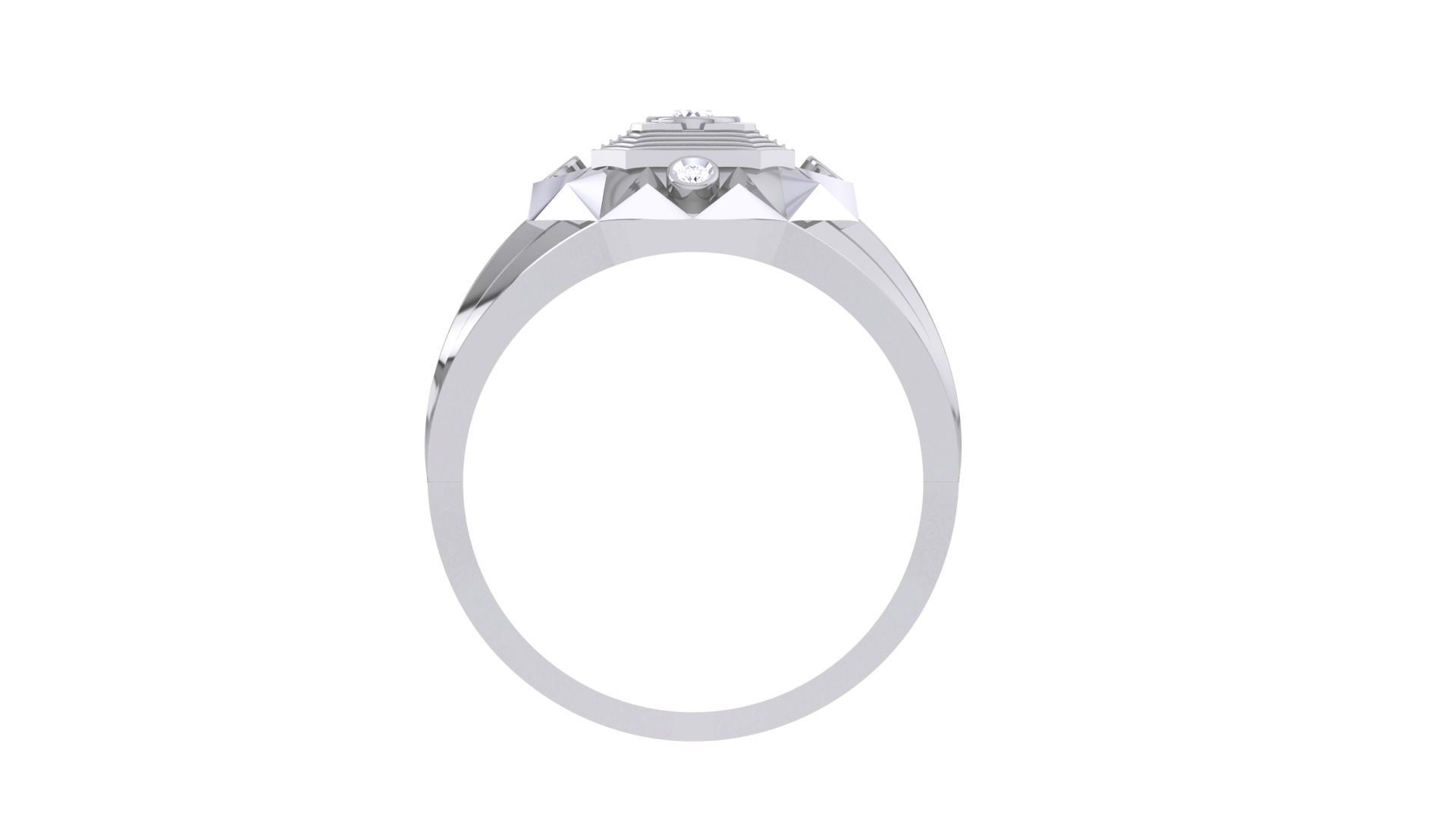 Men Groom Gents Diamond Ring 3dm renders detail 3D print model_9