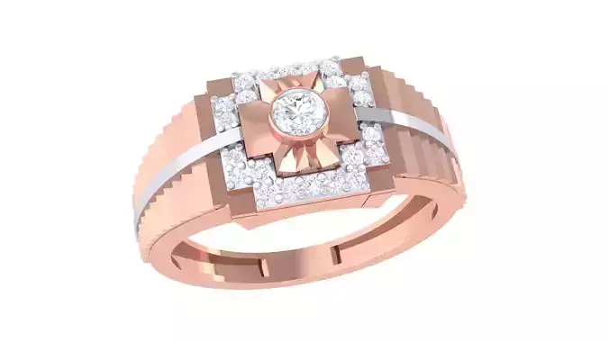 Men Groom Gents Diamond Ring 3dm renders detail