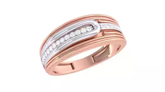 Men Groom Gents Diamond Band Ring 3dm renders detail 3D print model