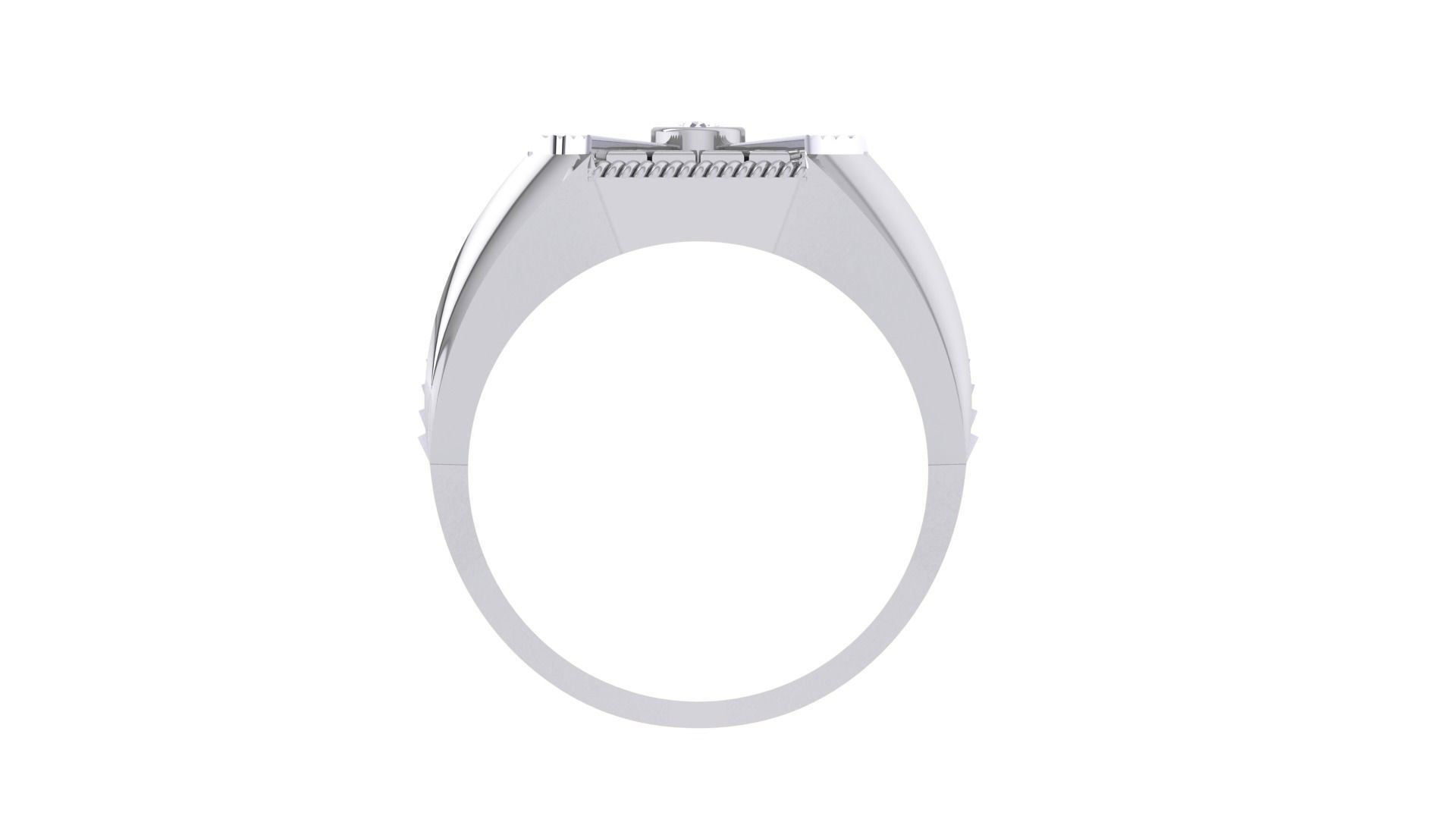 Solitaire Men Groom Gents Diamond Ring 3dm renders detail 3D print model_8