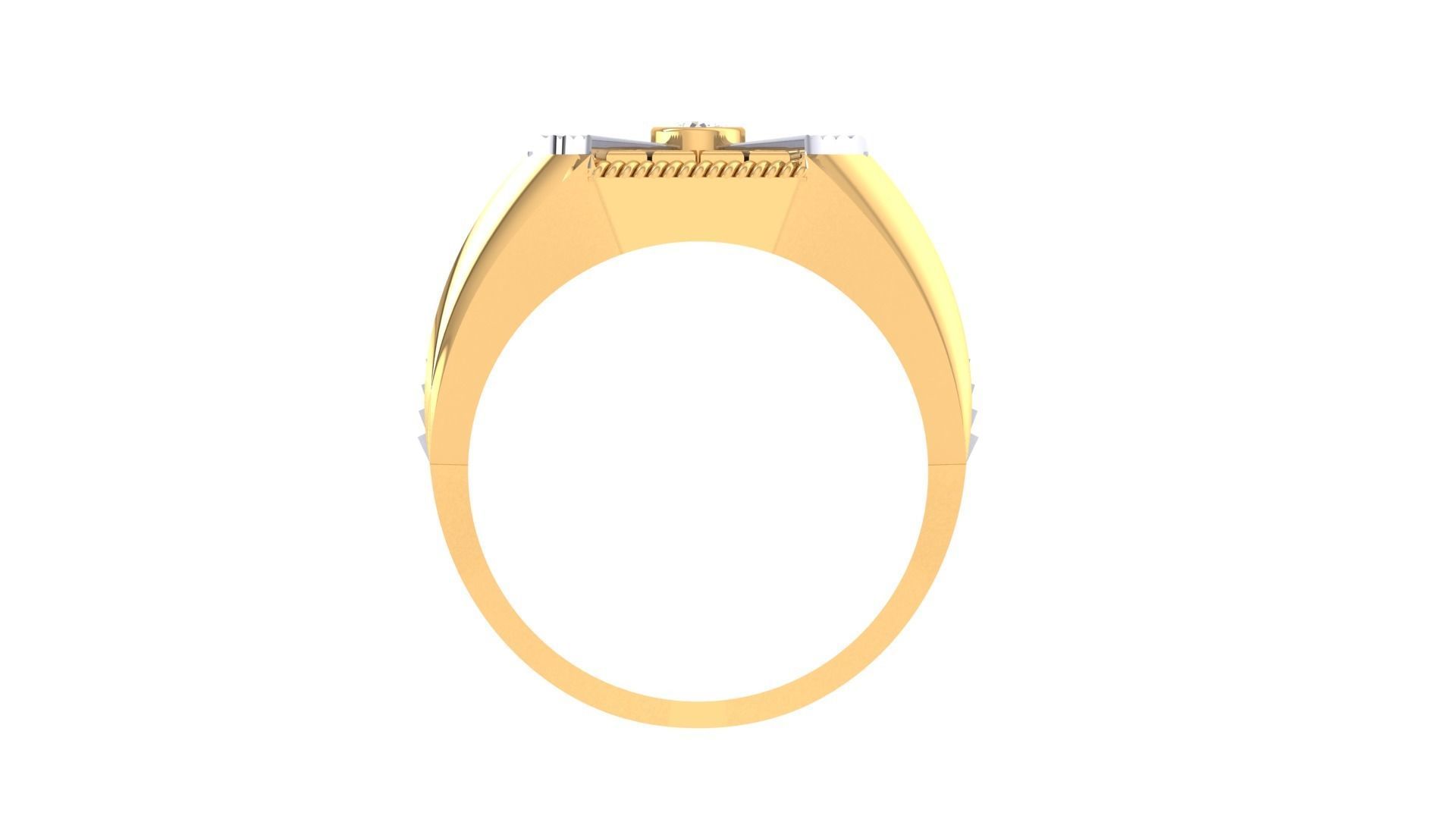 Solitaire Men Groom Gents Diamond Ring 3dm renders detail 3D print model_9
