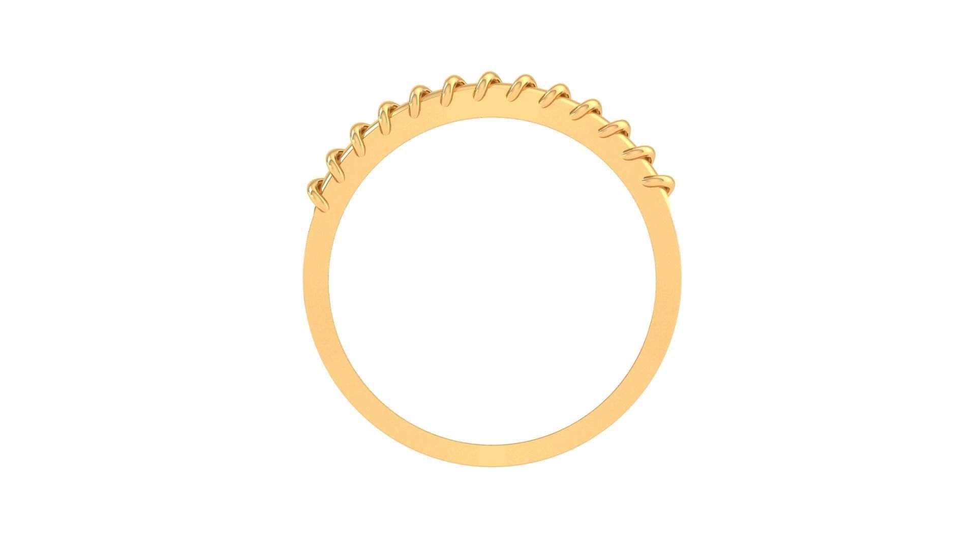 Rope Men Groom Gents Solitaire Diamond Band Ring 3dm renders 3D print model_9