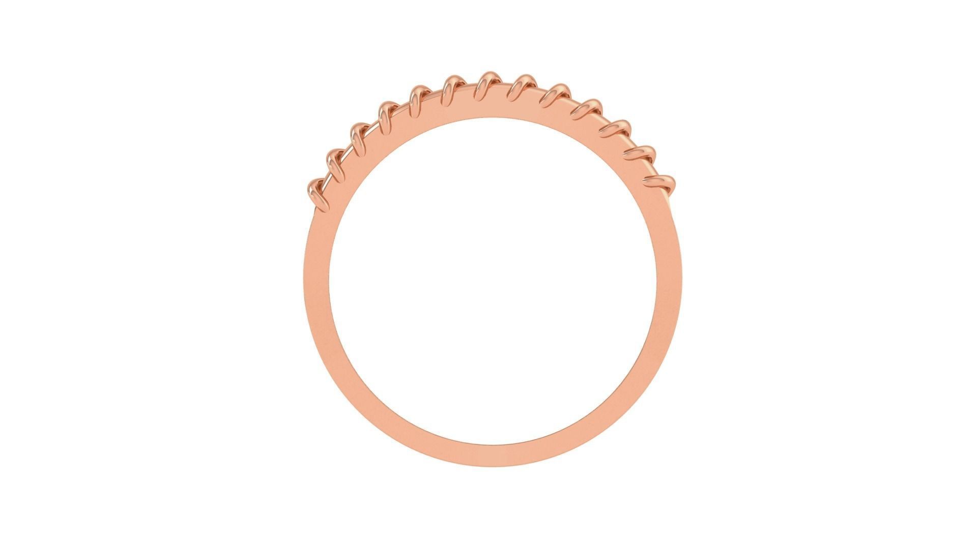 Rope Men Groom Gents Solitaire Diamond Band Ring 3dm renders 3D print model_8