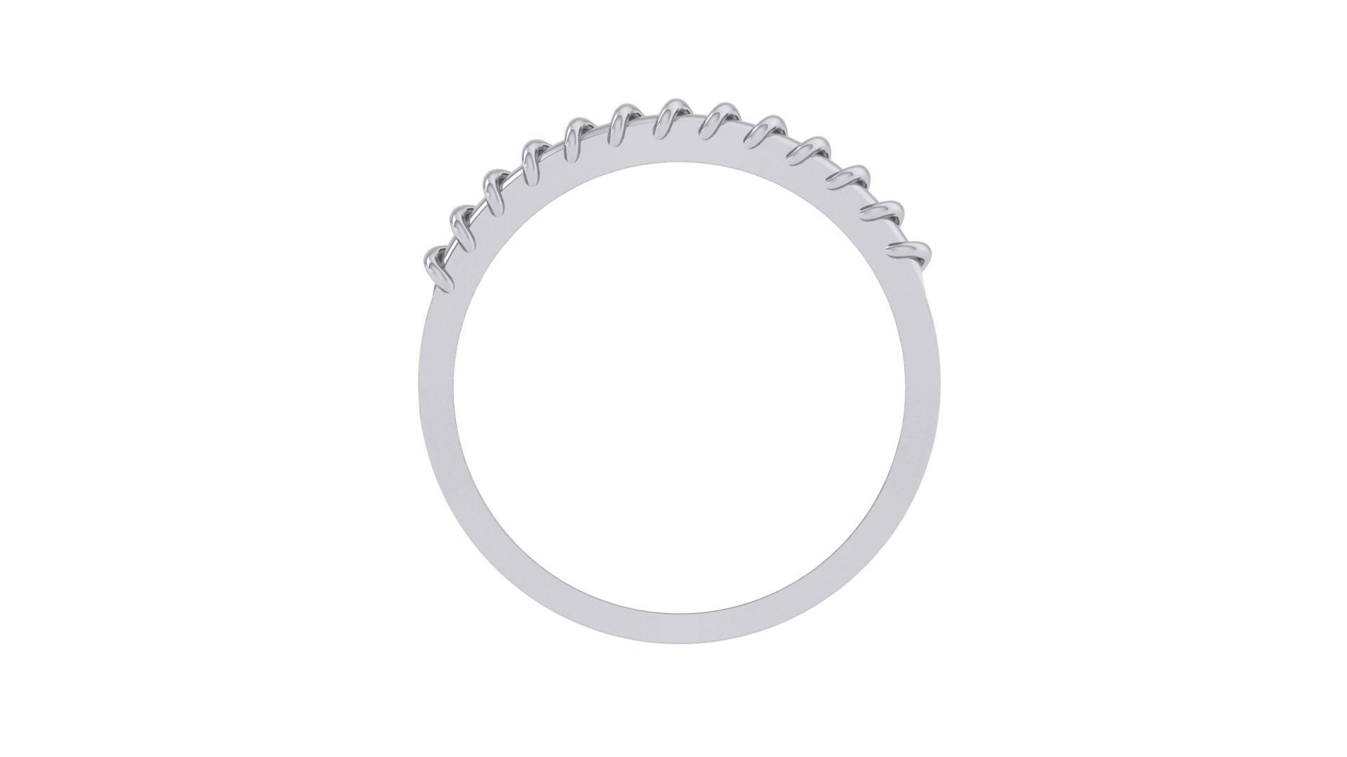 Rope Men Groom Gents Solitaire Diamond Band Ring 3dm renders 3D print model_10