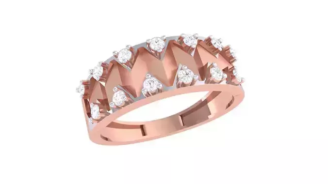Diamond teeth Men Groom Gents Diamond Band Ring 3dm renders 3D print model
