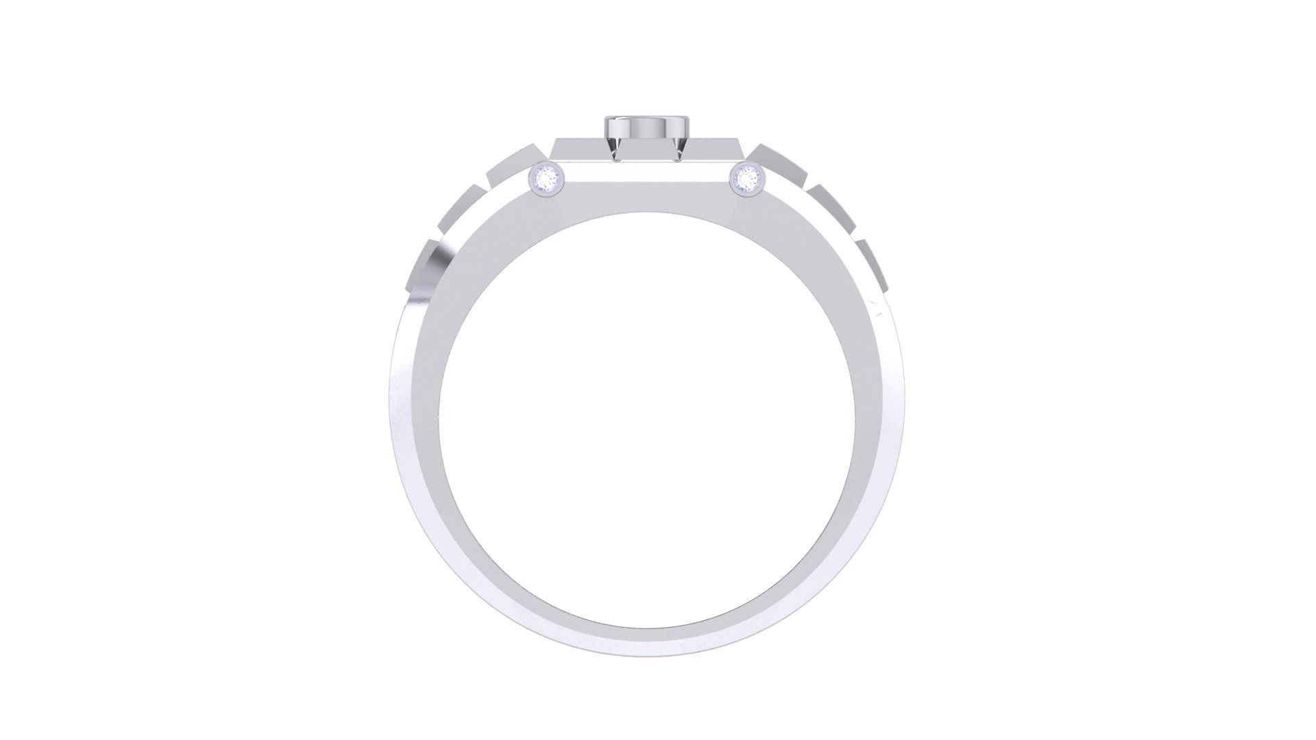 Solitaire Men Groom Gents Diamond Ring 3dm renders detail 3D print model_9