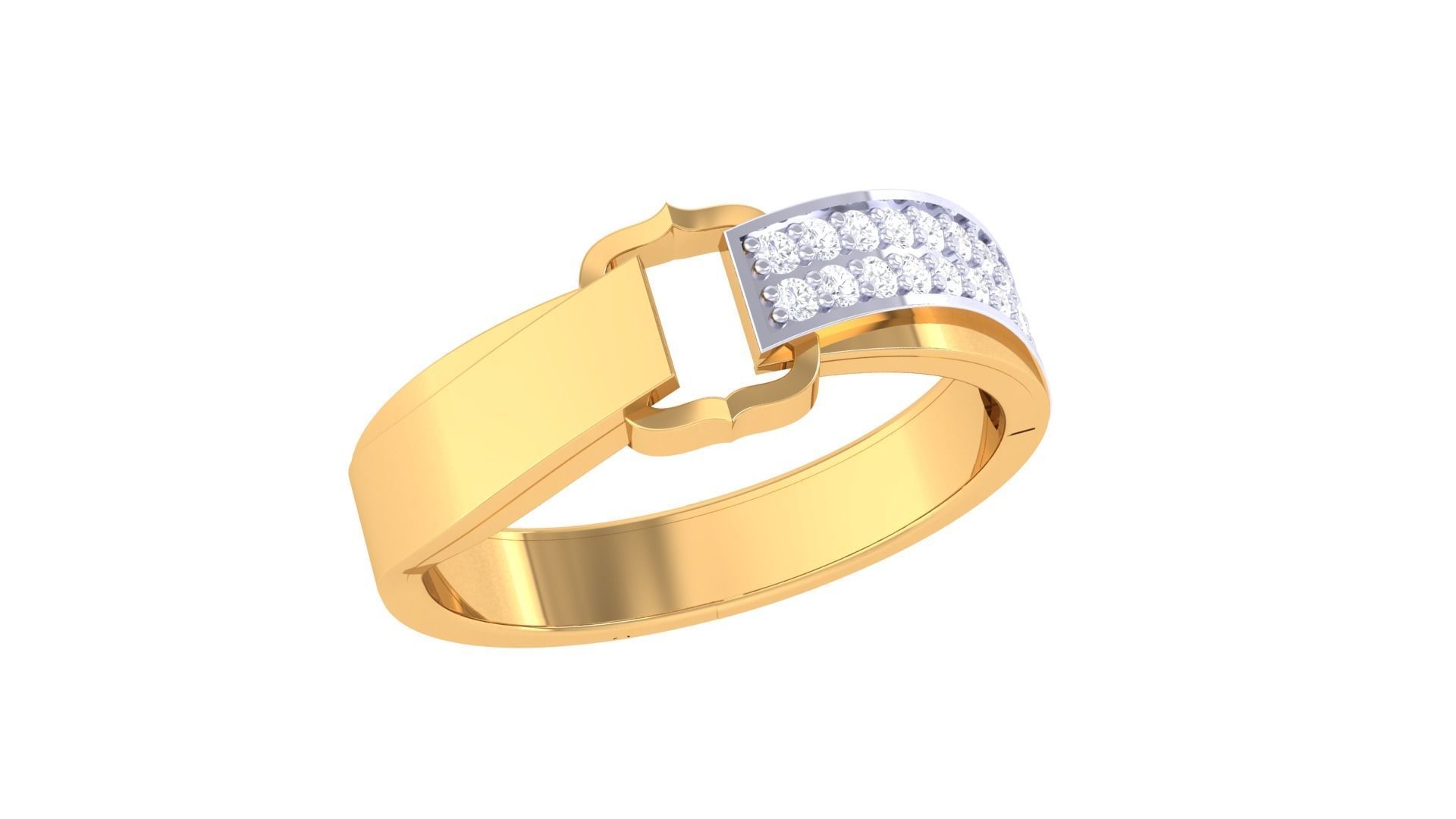 Belt Men Groom Gents Diamond Band Ring 3dm renders detail 3D print model_3