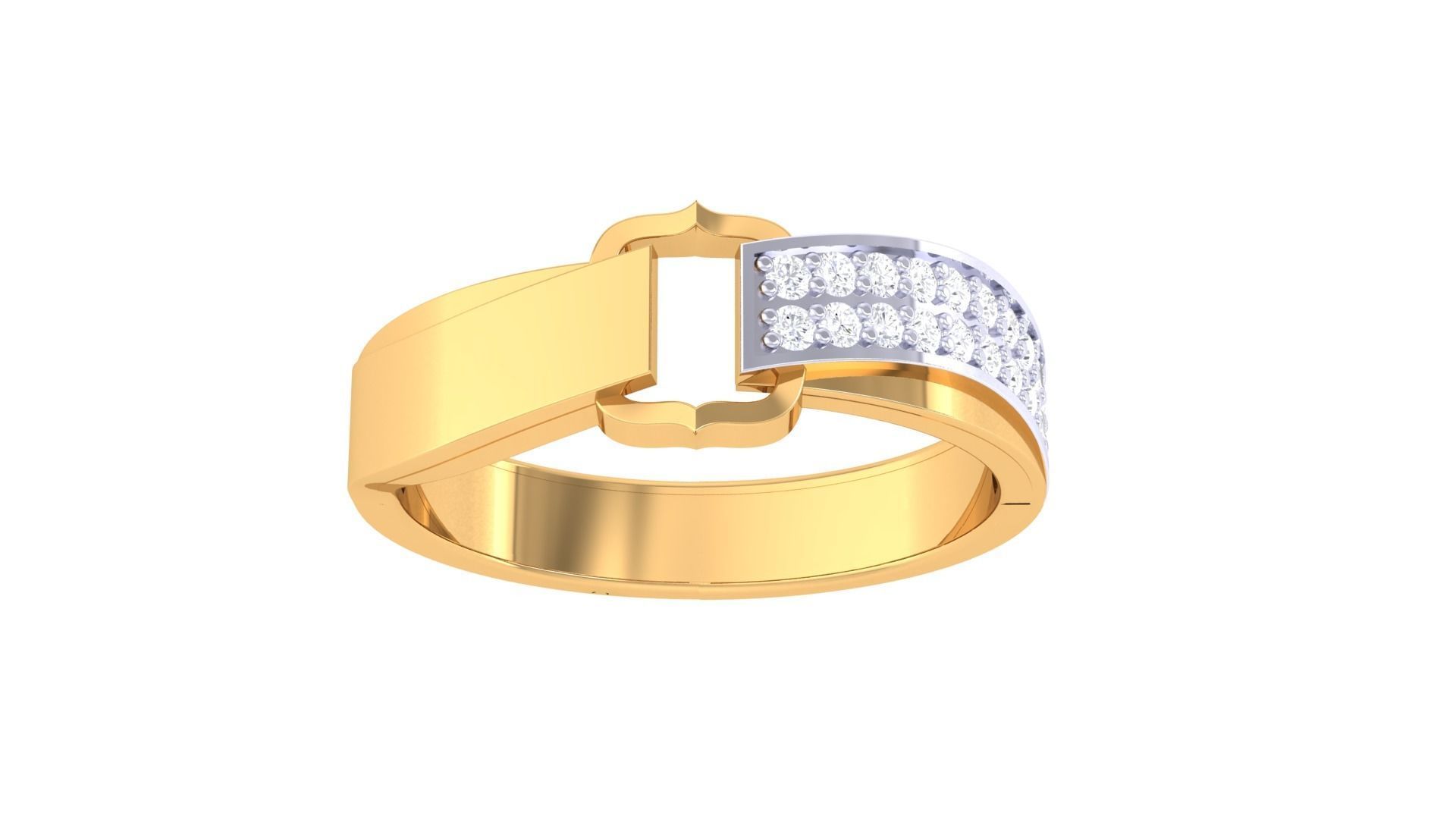 Belt Men Groom Gents Diamond Band Ring 3dm renders detail 3D print model_7