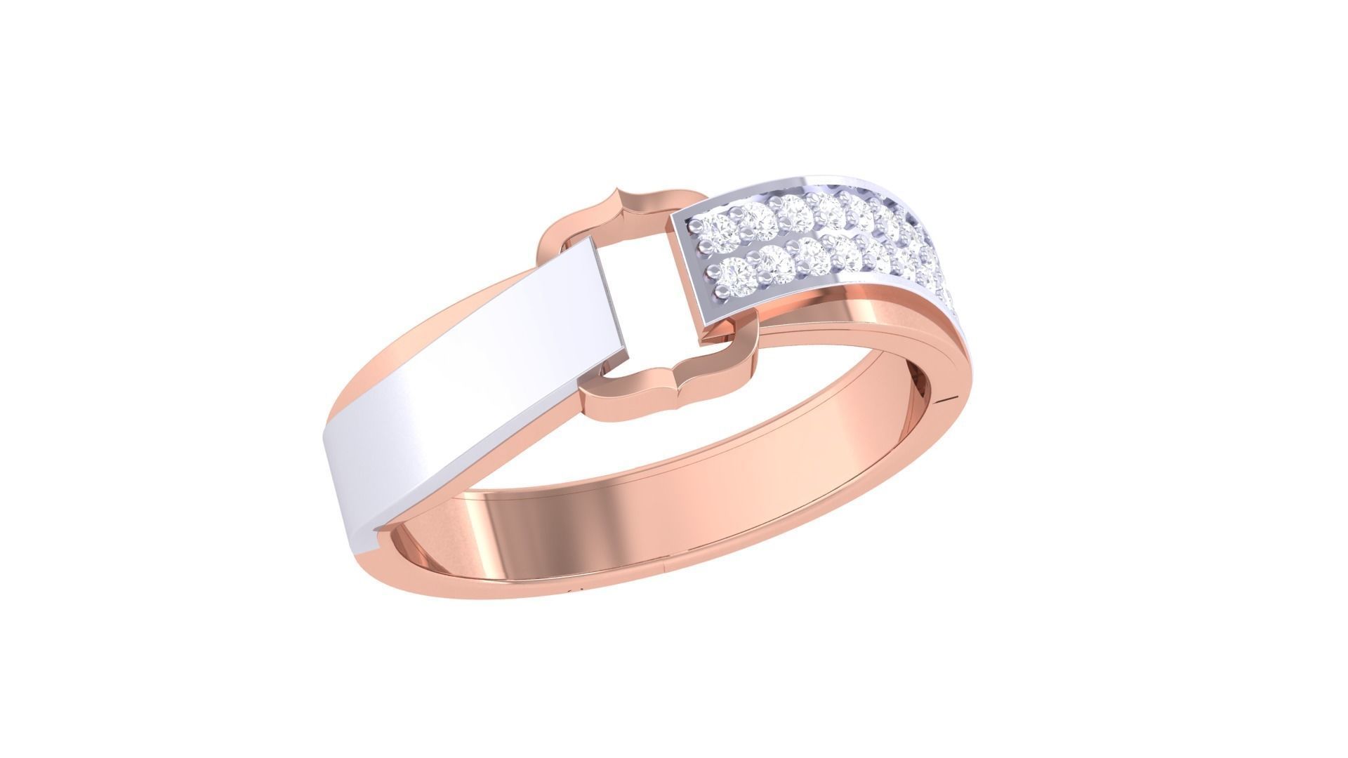 Belt Men Groom Gents Diamond Band Ring 3dm renders detail 3D print model_1