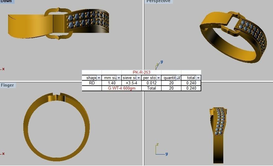 Belt Men Groom Gents Diamond Band Ring 3dm renders detail 3D print model_11