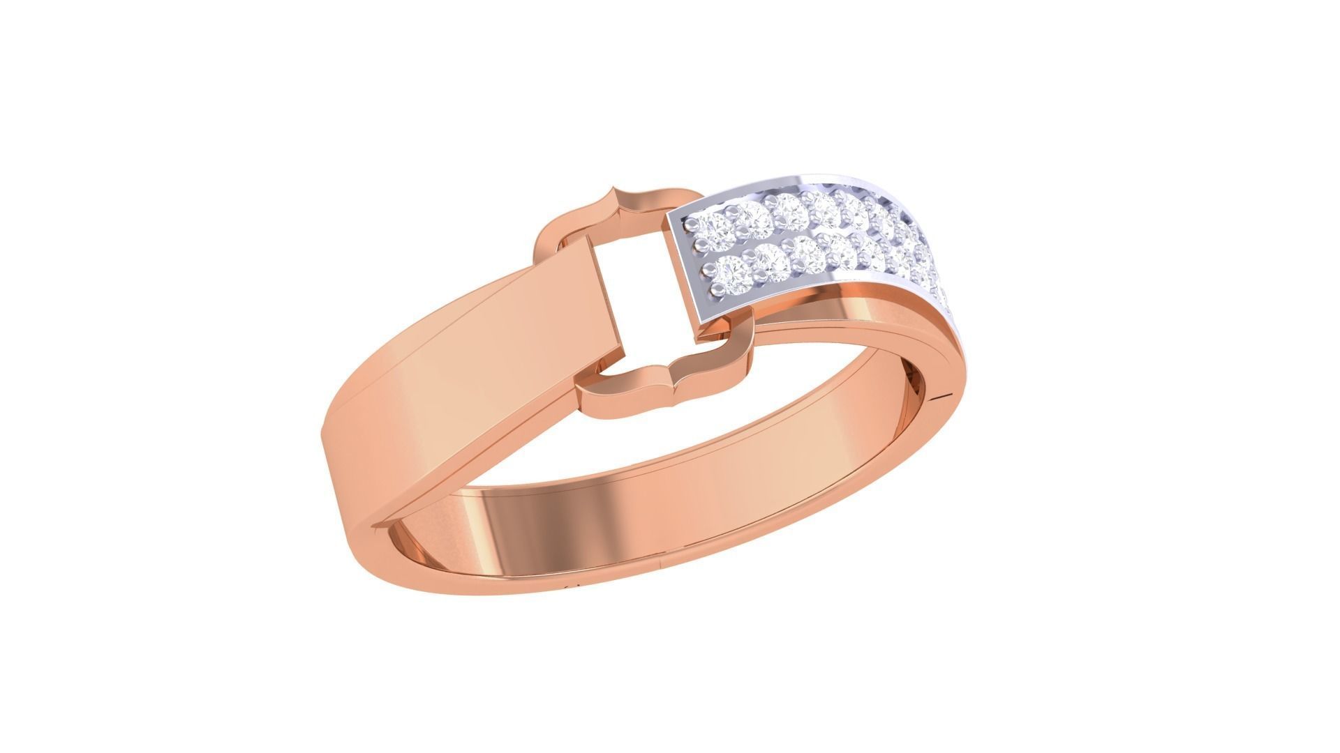 Belt Men Groom Gents Diamond Band Ring 3dm renders detail 3D print model_2