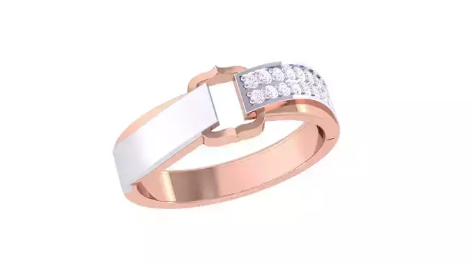 Belt Men Groom Gents Diamond Band Ring 3dm renders detail 3D print model