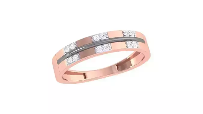 Men Groom Gents Diamond Band Ring 3dm renders detail 3D print model