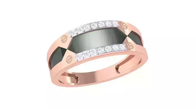Men Groom Gents Diamond Band Ring 3dm renders detail 3D print model