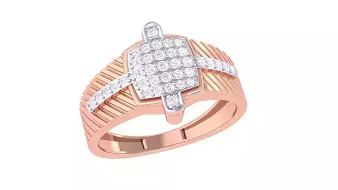 Men Groom Gents Diamond Ring 3dm stl obj mtl 3mf igs