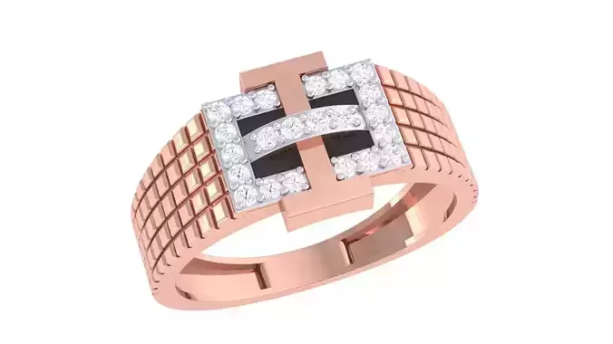 Men Groom Gents Diamond Ring 3dm renders detail