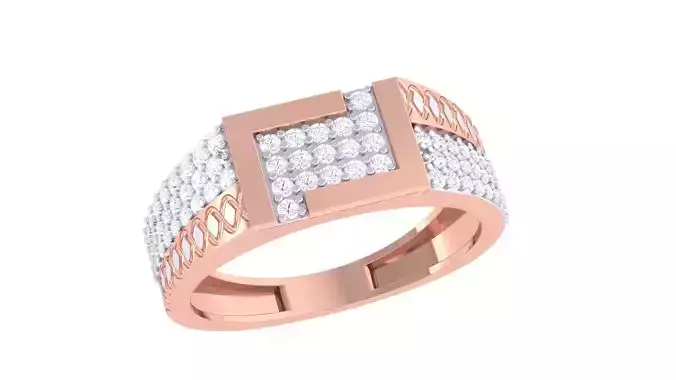 Men Groom Gents Diamond Ring 3dm renders detail