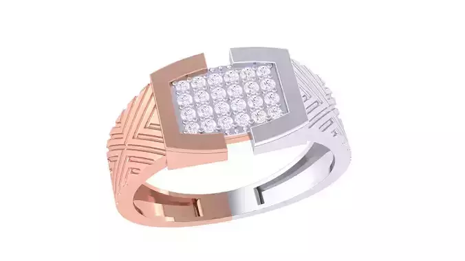Men Groom Gents Diamond Ring 3dm renders detail