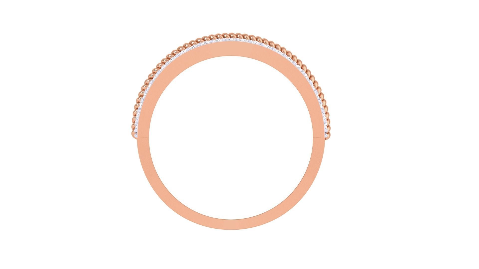 Spiral Wire Men Groom Gents Diamond Band Ring 3dm renders detail 3D print model_9