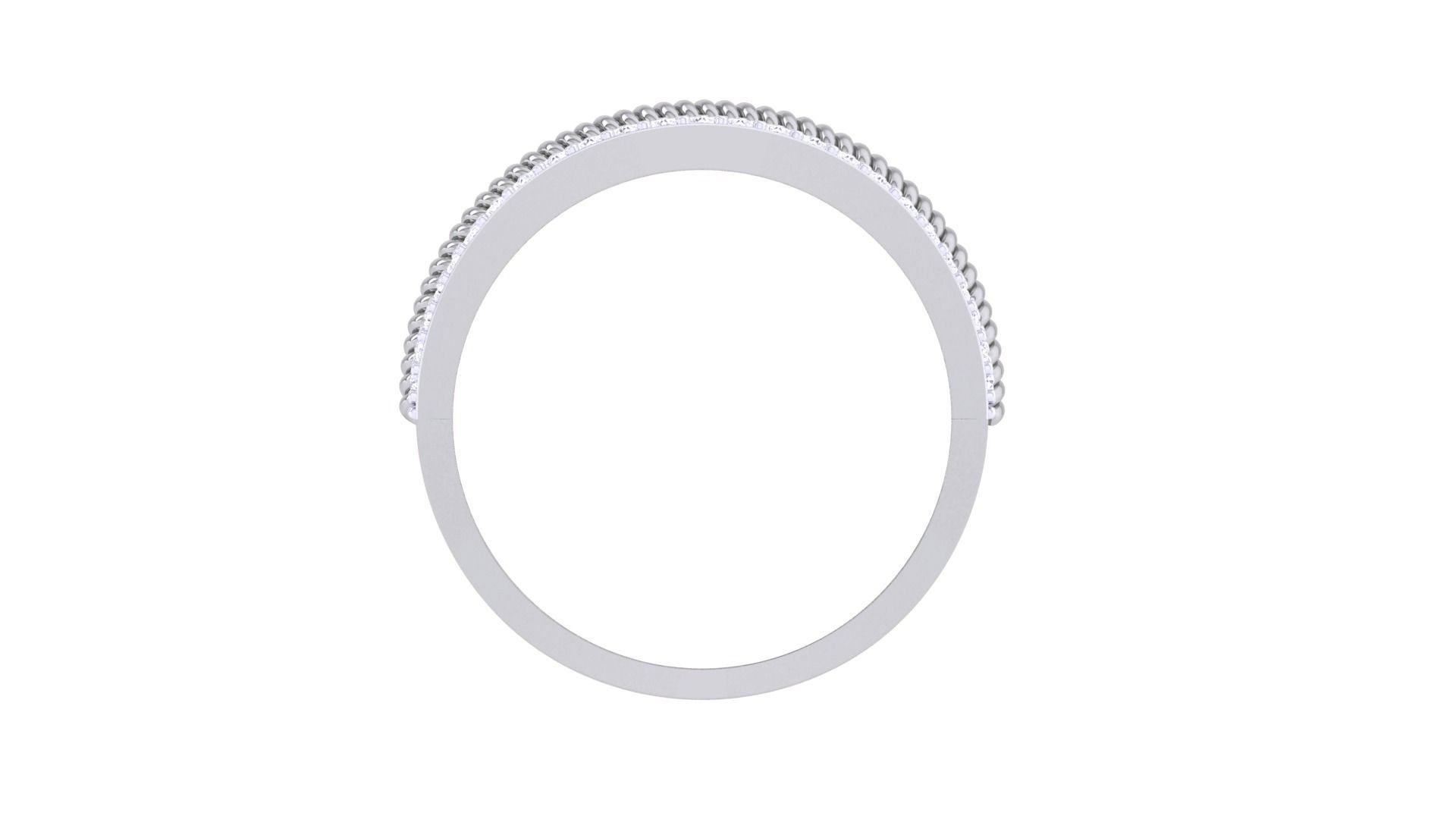 Spiral Wire Men Groom Gents Diamond Band Ring 3dm renders detail 3D print model_8