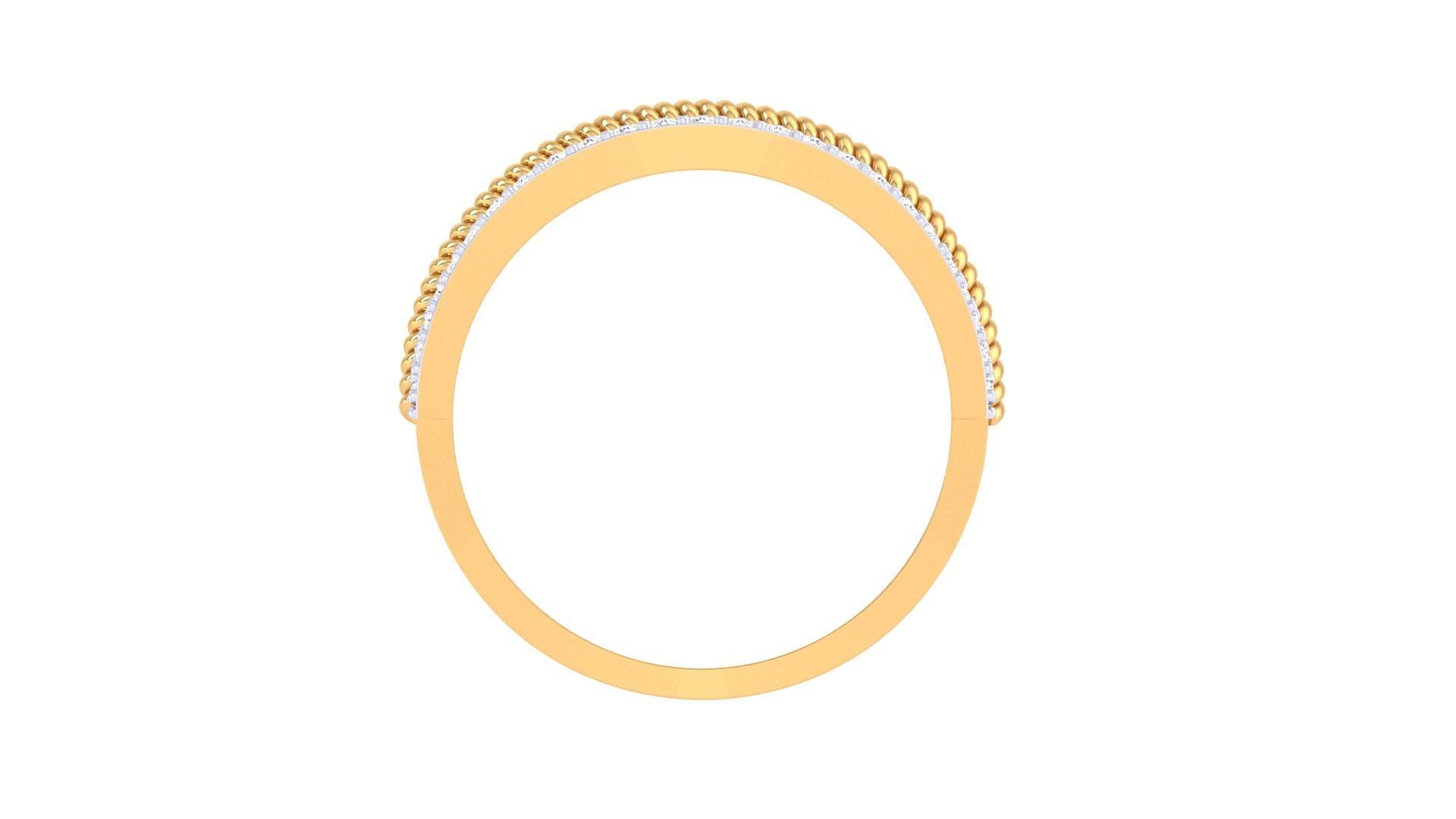 Spiral Wire Men Groom Gents Diamond Band Ring 3dm renders detail 3D print model_10